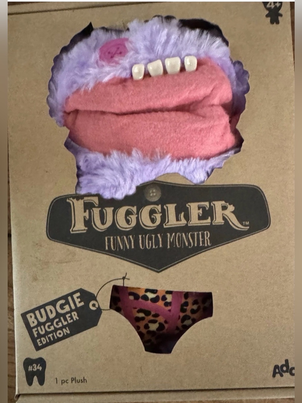 Fuggler Budgie Edition Plush Monster Pink & Lavender